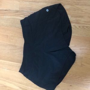 Lululemon black running shorts